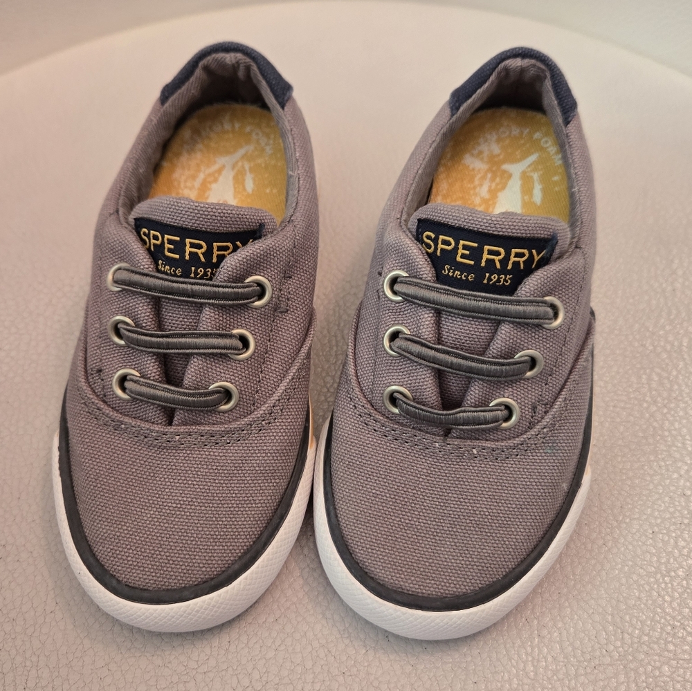 Sperry Baby Toddler Boat Shoes Gray Size 6.5